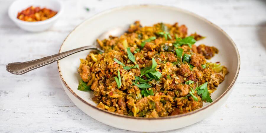 Brussels Sprout Sausage Skillet Second