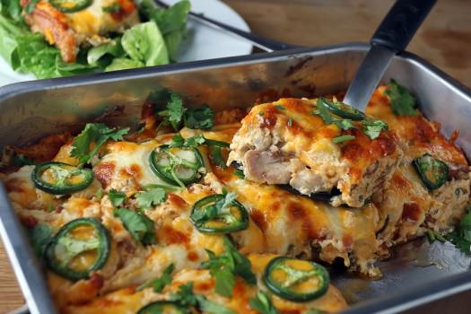 Buffalo Chicken Jalapeno Popper Casserole