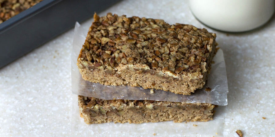 Cinnamon Blondie Pecan Bars