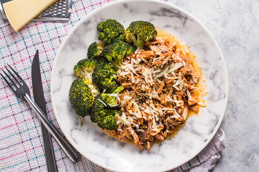 Instant Pot Parmesan Pork with Broccoli