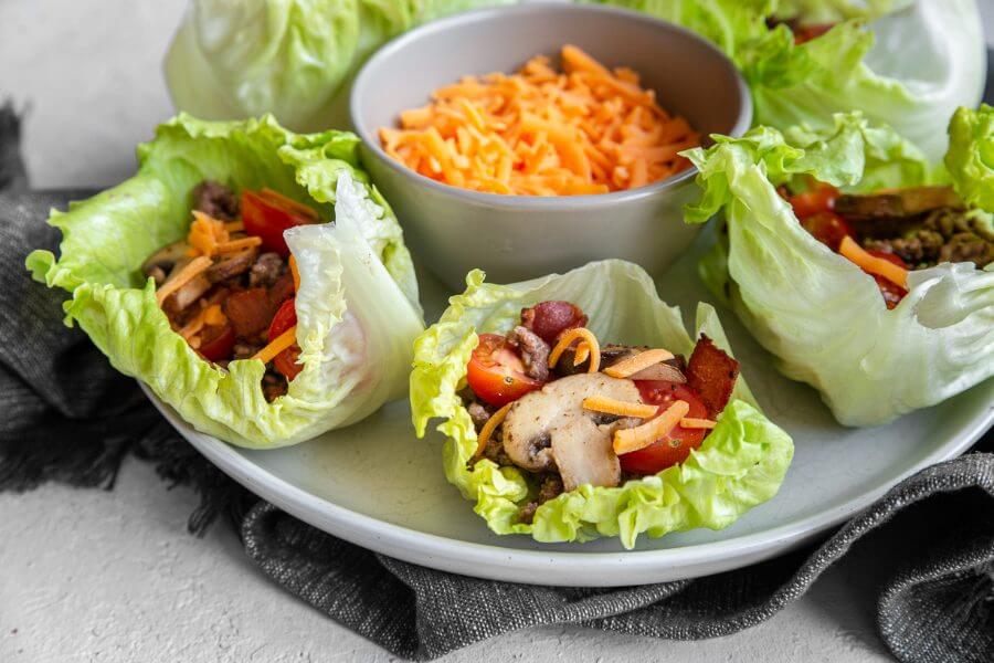 Keto Cheeseburger Lettuce Wraps