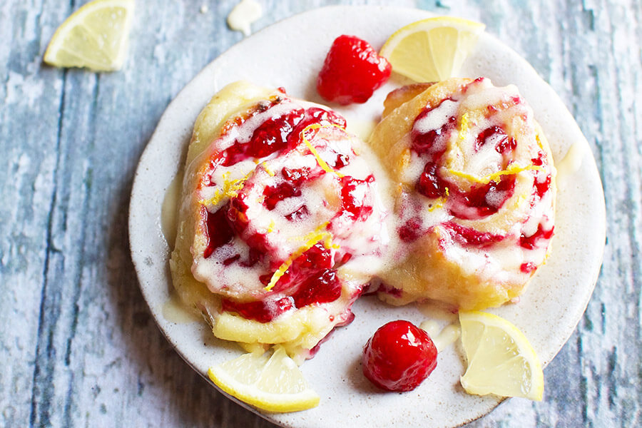 Lemon Raspberry Sweet Rolls