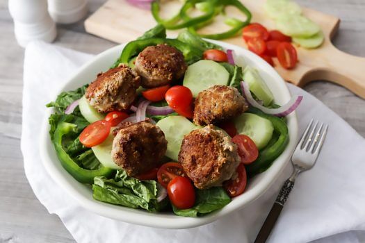 Keto Meaty Mediterranean Lunch Bowls