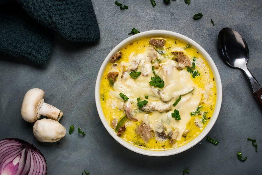 Keto Cheesesteak Soup