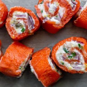 Keto Salmon Rollups Featured