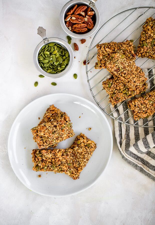 Keto Vegan Granola Bars Long