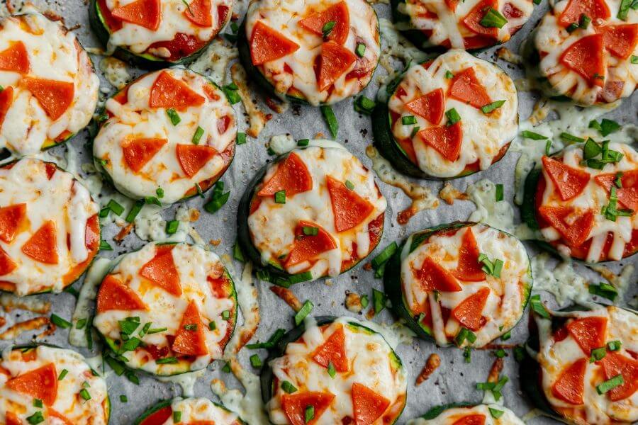 Keto Mini Zucchini Pizzas