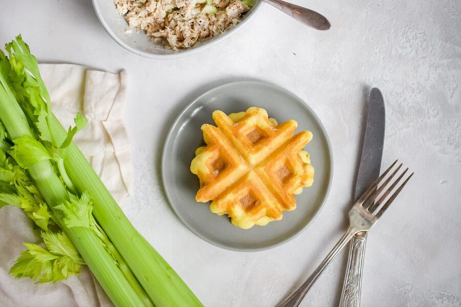 Keto Tuna Melt Waffles